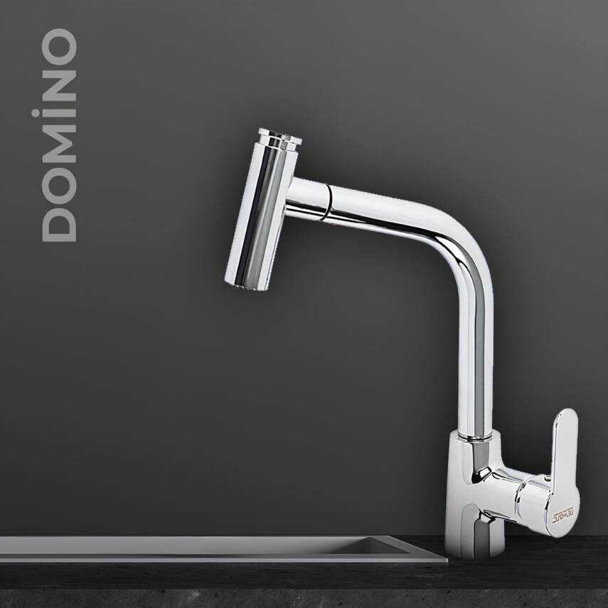 Newarc Domino Yüksek Spiralli Krom Eviye Bataryası 971591 - 1