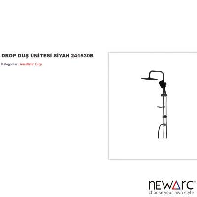 Newarc Drop Siyah Duş Ünitesi 241530B - 2