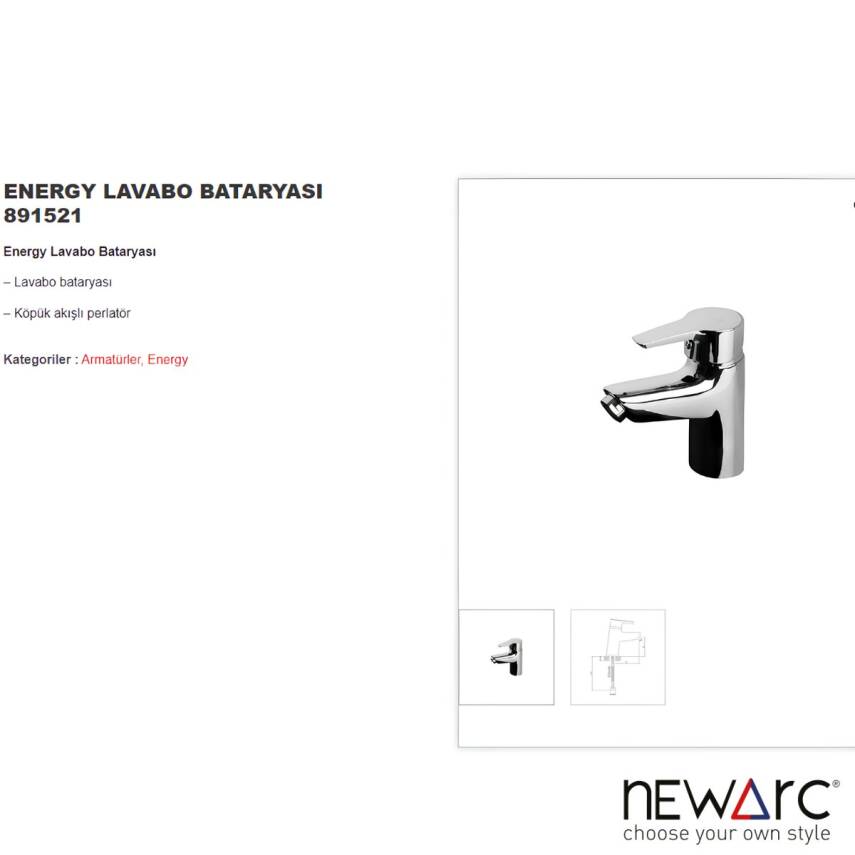 Newarc Energy Krom Lavabo Bataryası 891521 - 2
