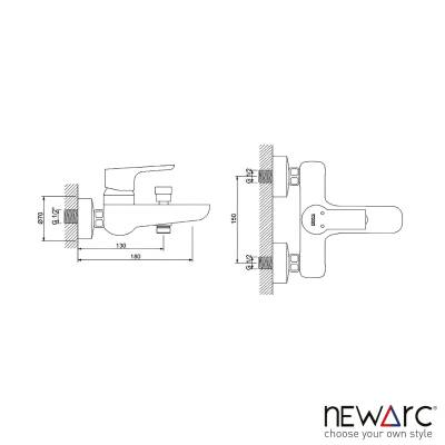 Newarc Loft Beyaz Banyo Bataryası 921511W - 3