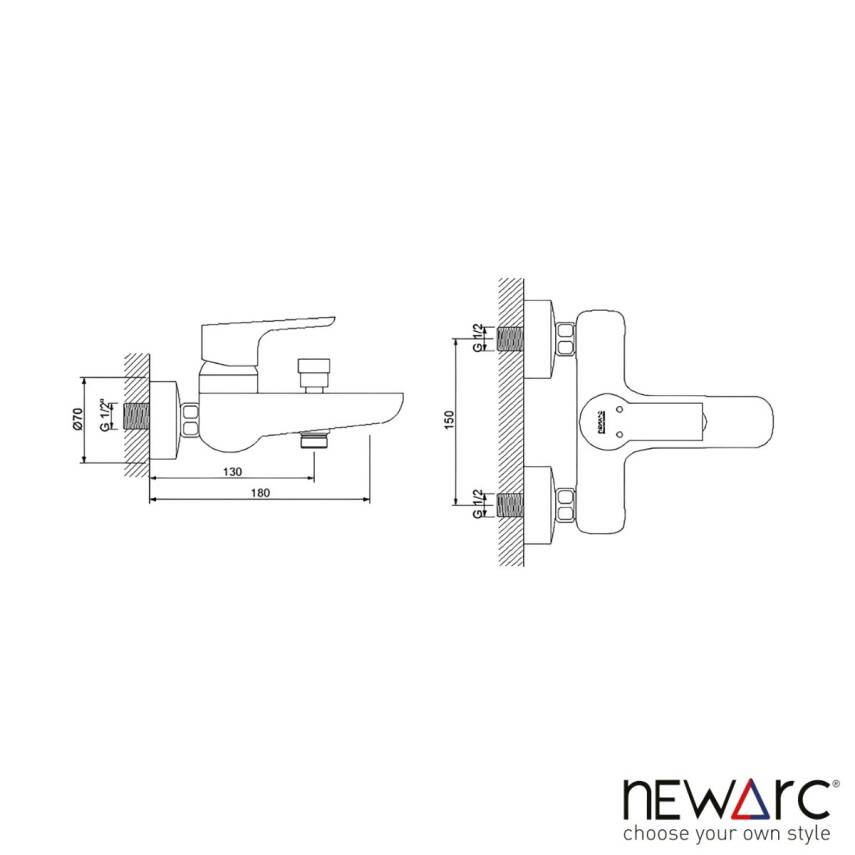 Newarc Loft Beyaz Banyo Bataryası 921511W - 3