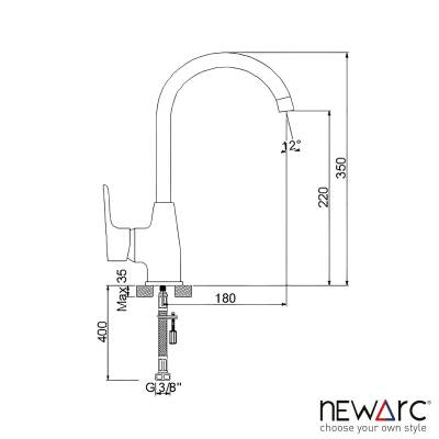 Newarc Loft Beyaz Eviye Bataryası 921531W - 3