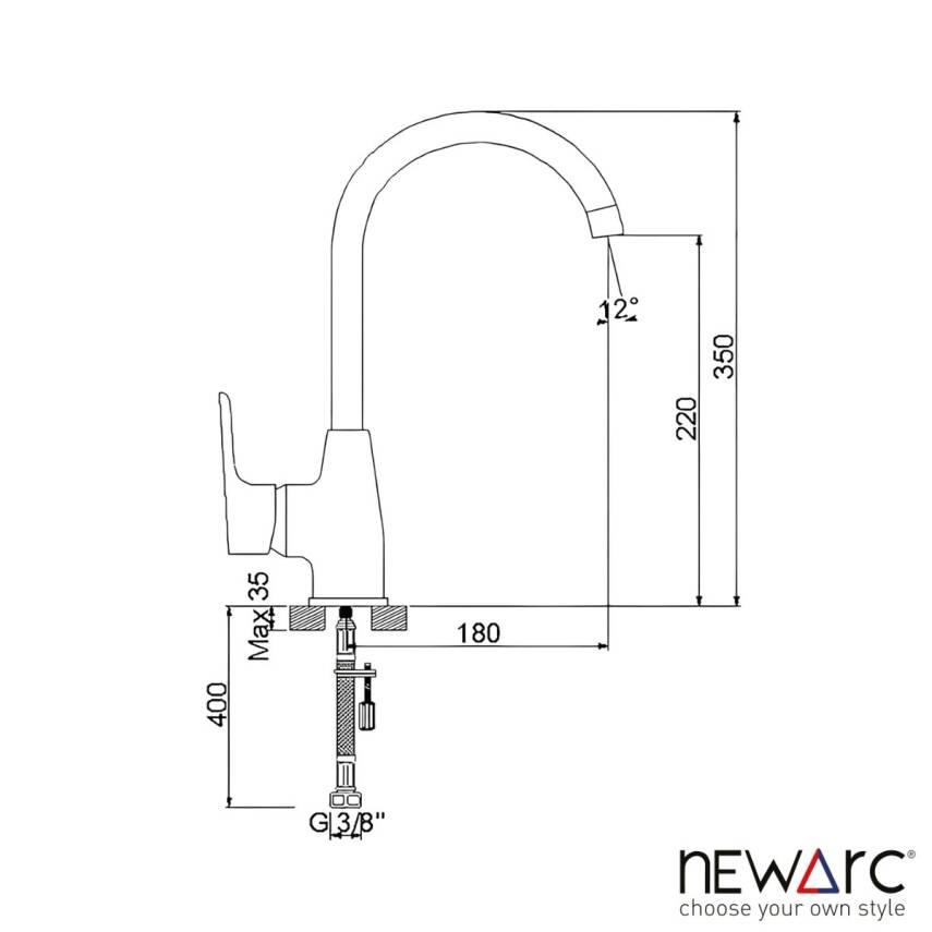 Newarc Loft Beyaz Eviye Bataryası 921531W - 3