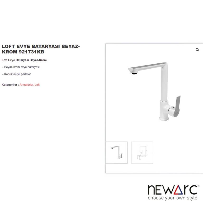 Newarc Loft Beyaz Eviye Bataryası 921731KB - 2