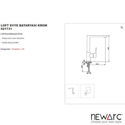 Newarc Loft Krom Eviye Bataryası 921731 - 2
