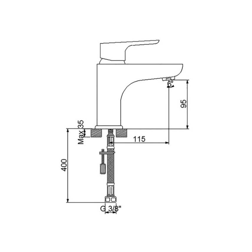 Newarc Loft Siyah Lavabo Bataryası 921521B - 4