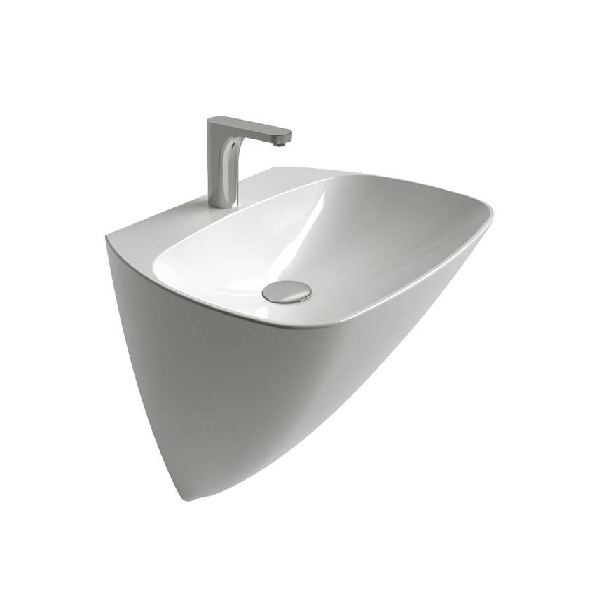 Newarc Mono Monoblok Beyaz Delikli Lavabo 50x46 Cm 3818 (MOD.L050) - 4