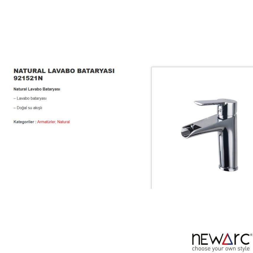 Newarc Natural Krom Lavabo Bataryası 921521N - 2