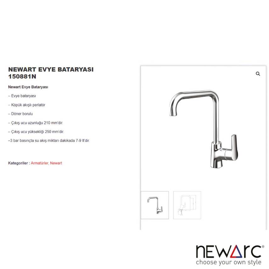 Newarc Newart Krom Eviye Bataryası 150881N - 3