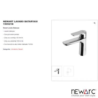 Newarc Newart Krom Lavabo Bataryası 150521N - 2