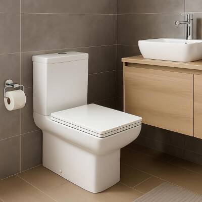 Newarc Power Kanallı Beyaz Duvara Sıfır Klozet Takımı POW.K022, Newarc Power Duroplast Yavaş Kapak - 2
