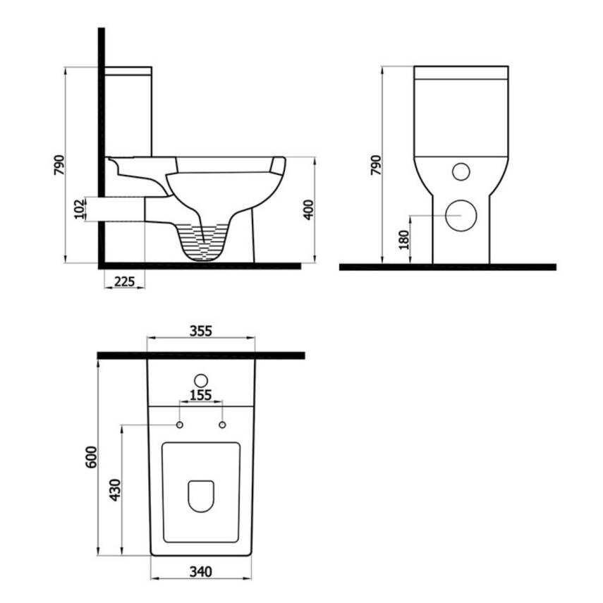 Newarc Power Kanallı Beyaz Duvara Sıfır Klozet Takımı POW.K022, Newarc Power Duroplast Yavaş Kapak - 4