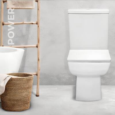 Newarc Power Kanallı Beyaz Duvara Sıfır Klozet Takımı POW.K022, Newarc Power Duroplast Yavaş Kapak - 8