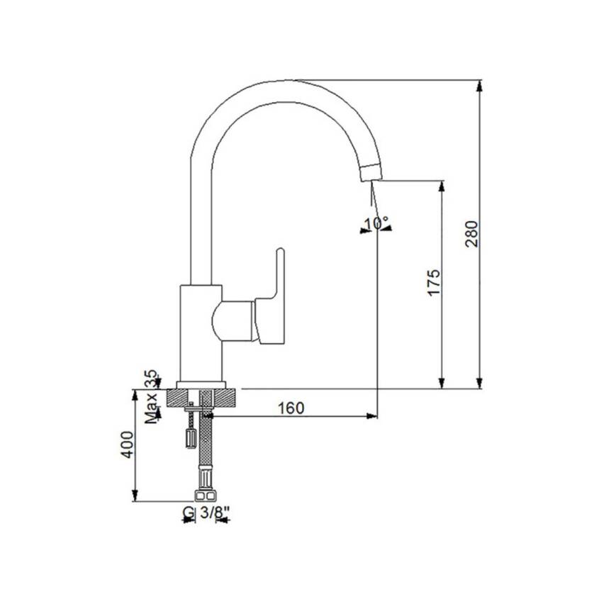 Newarc Premium Dönerli Krom Lavabo Bataryası 832581 - 3