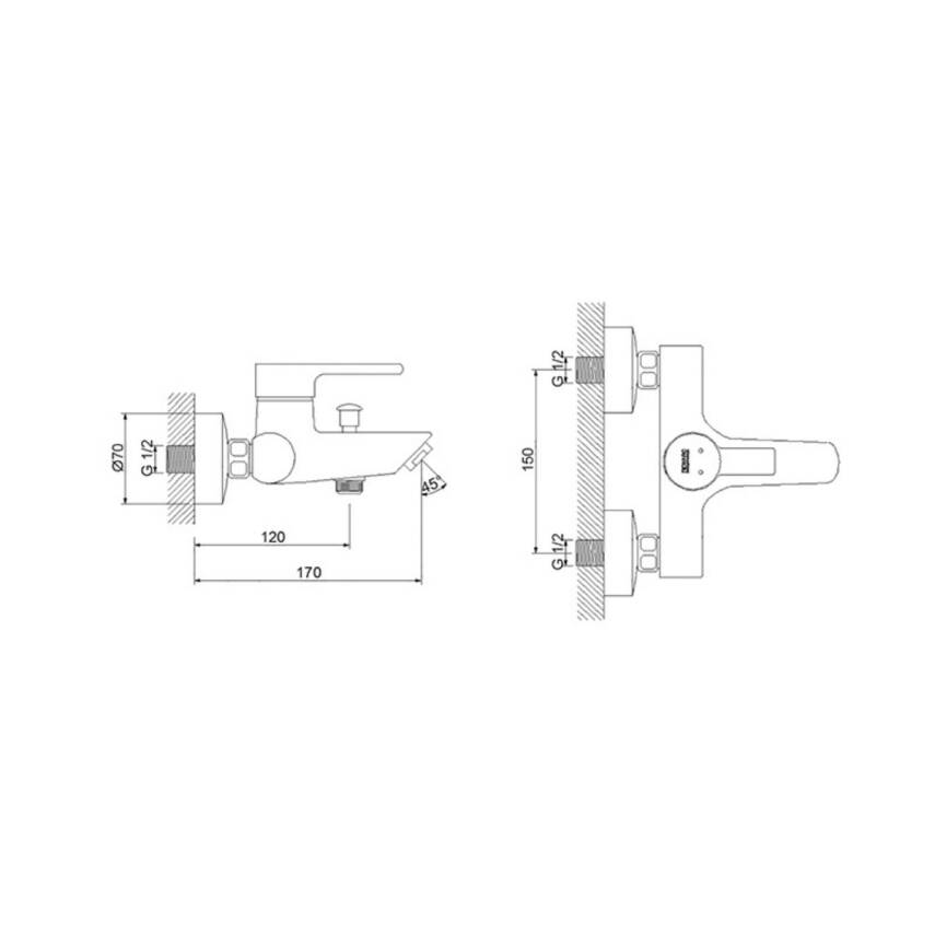 Newarc Premium Krom Banyo Bataryası 832511 - 4