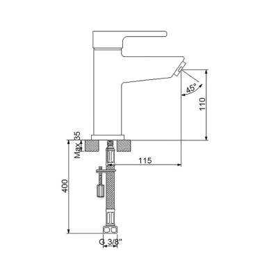 Newarc Premium Krom Lavabo Bataryası 832521 - 3
