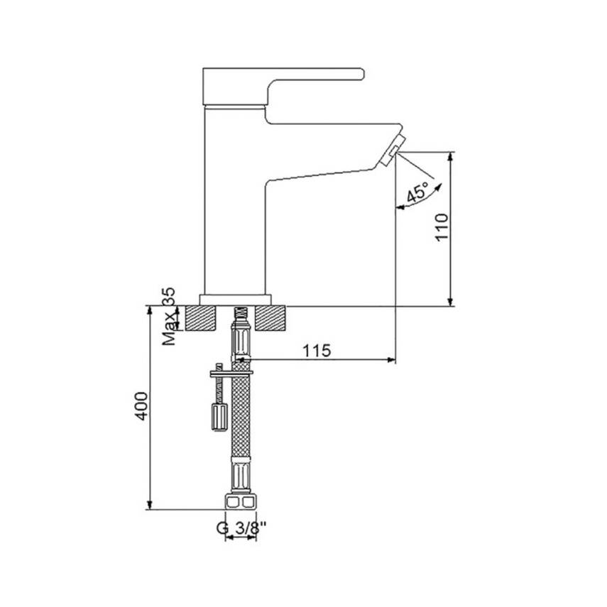 Newarc Premium Krom Lavabo Bataryası 832521 - 3