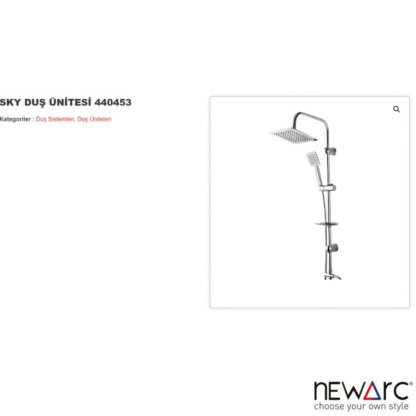 Newarc Sky Krom Duş Ünitesi 440453 - 2