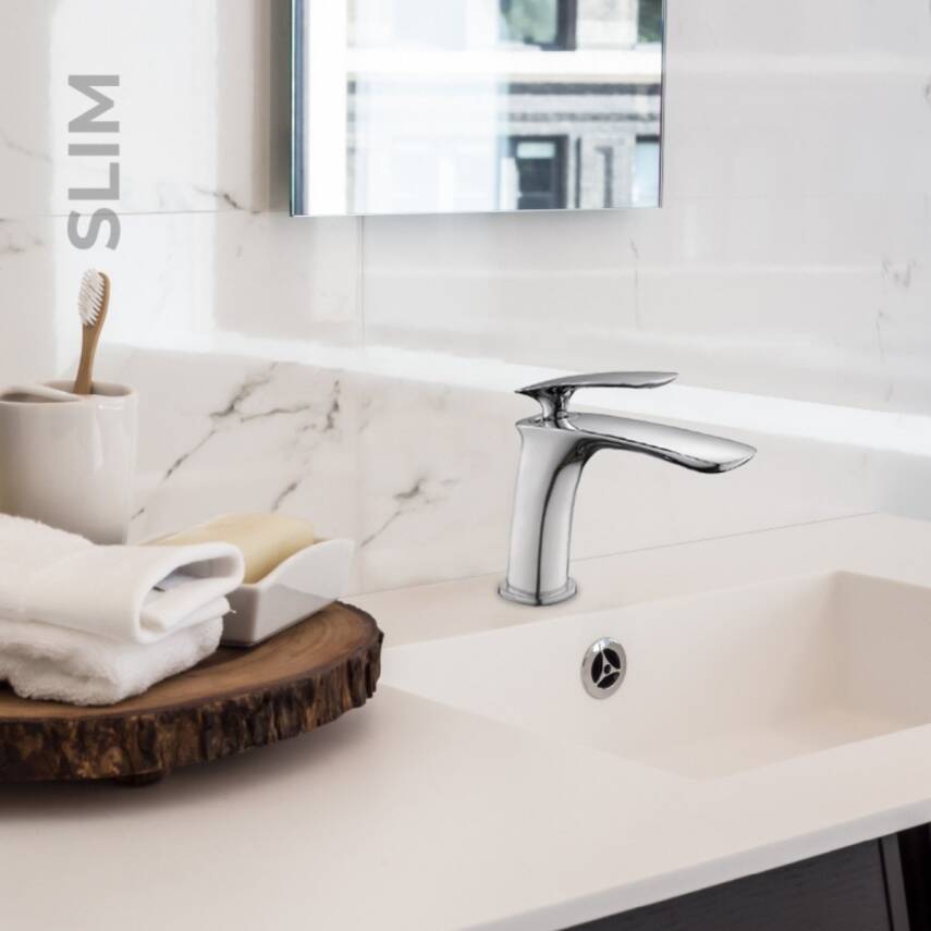 Newarc Slim Krom Lavabo Bataryası Krom 121521 - 2