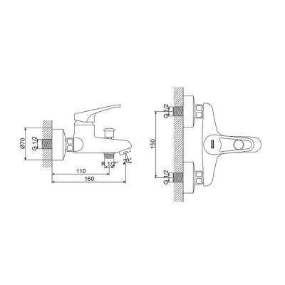 Newarc Smart Krom Banyo Bataryası 142511 - 3