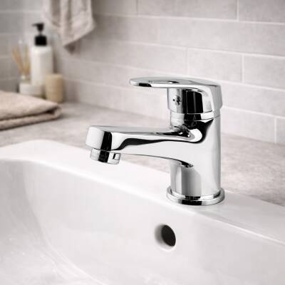 Newarc Smart Krom Tek Su Çıkışlı Yüksek Lavabo Bataryası 142521 - 2