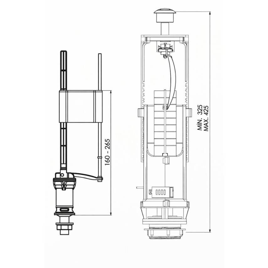 Nkp 3/6 Litre Çift Kademeli Klozet Rezervuar İç Takımı 0132 - 4