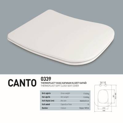 Nkp Canto Thermoplast Yavaş Kapanan Klozet Kapağı 0339 - 2