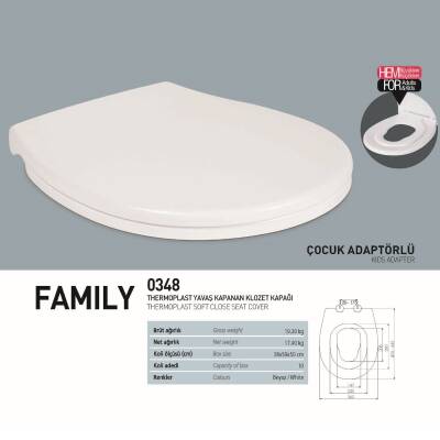 Nkp Family Thermoplast Yavaş Kapanan Klozet Kapağı 0348 - 2