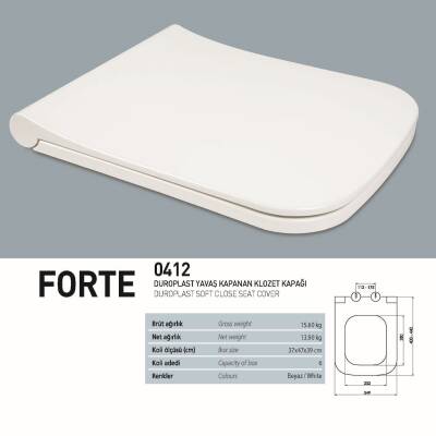Nkp Forte Duroplast Yavaş Kapanan Klozet Kapağı 0412 - 2