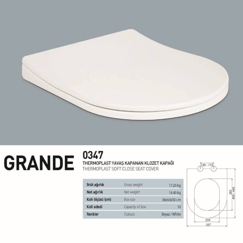 Nkp Grande Thermoplast Yavaş Kapanan Klozet Kapağı 0347 - 2