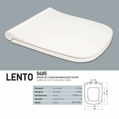 Nkp Lento Duroplast Yavaş Kapanan Klozet Kapağı 0405 - 2