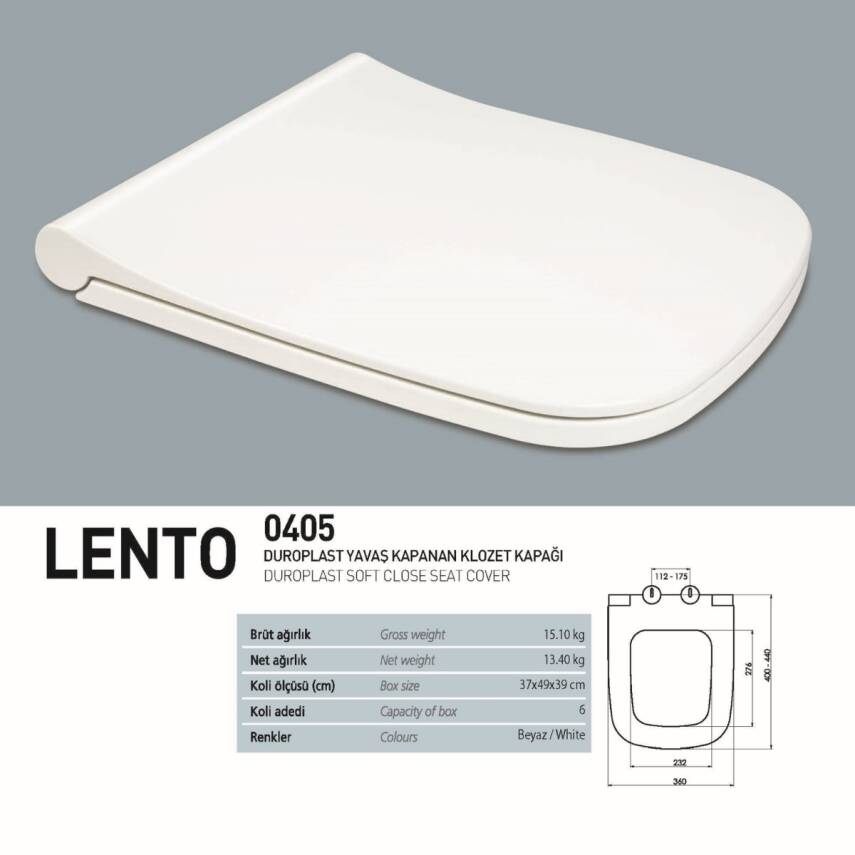 Nkp Lento Duroplast Yavaş Kapanan Klozet Kapağı 0405 - 2