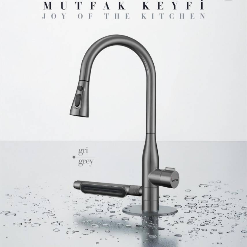 Penta Multi İçme Suyu Spiralli Gun Grey Eviye Bataryası 1335GG - 1