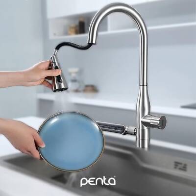 Penta Multi İçme Suyu Spiralli Krom Eviye Bataryası 1335 - 4