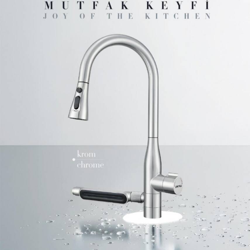 Penta Multi İçme Suyu Spiralli Krom Eviye Bataryası 1335 - 6