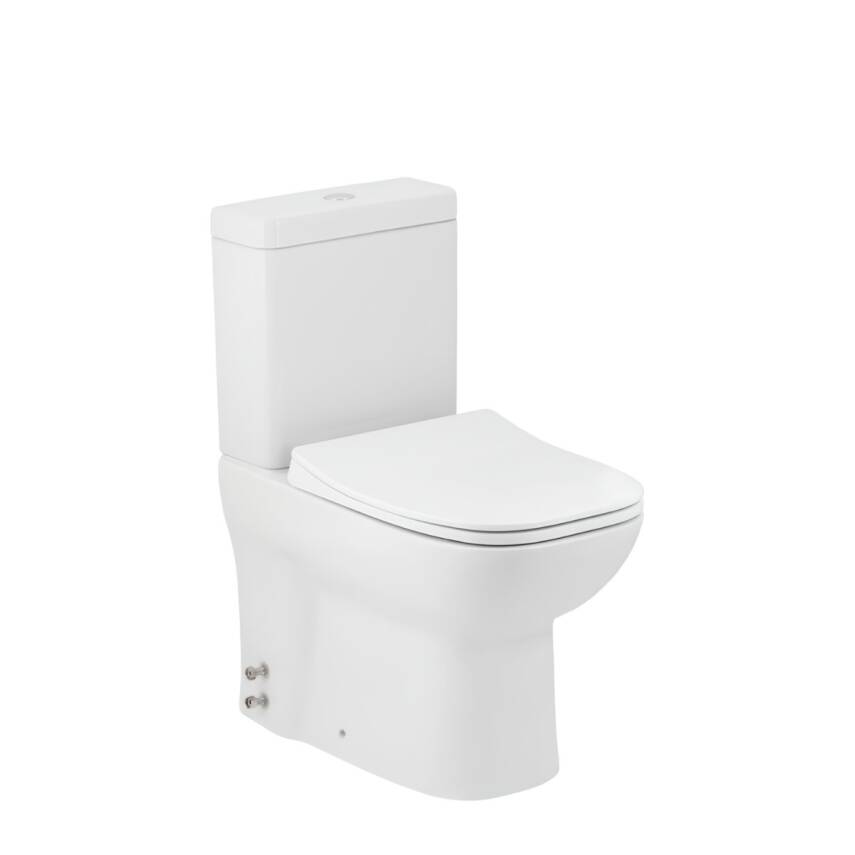Seramiksan Petite Kanalsız Beyaz Duvara Sıfır Klozet Takımı A101101H, Seramiksan Petite Yavaş Kapak - 1