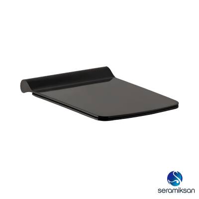 Seramiksan Silva Kanallı Parlak Siyah Asma Klozet A041043H, Seramiksan Silva Yavaş Kapak - 3