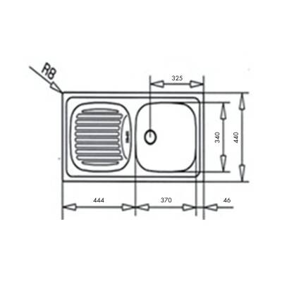 Teka EBM 45 Paslanmaz Çelik Sağ Damlalıklı Eviye 40132027 - 3