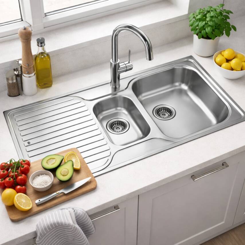 Teka Princess 60 B 1D Sol Damlalıklı Paslanmaz Çelik Eviye 40109146 - 2