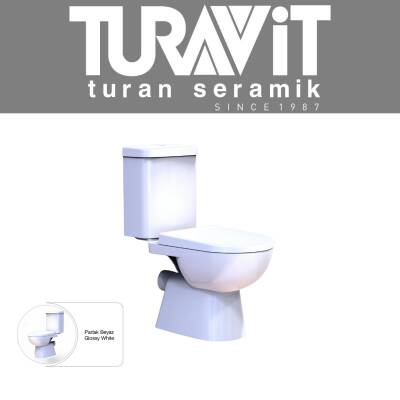 Turavit Alize Kanallı Beyaz Arkadan Çıkışlı Klozet Takımı ALZ6006, Nkp İnci Yavaş Kapak - 2