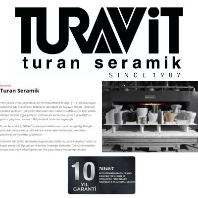 Turavit Alize Kanallı Beyaz Arkadan Çıkışlı Klozet Takımı ALZ6006, Nkp İnci Yavaş Kapak - 6