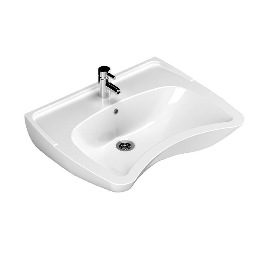 Turavit Bedensel Engelli Batarya Delikli Beyaz Lavabo 50x60 Cm ENG1601 - 2