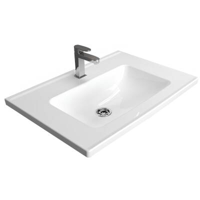 Turavit Bella Etajer Uyumlu Beyaz Lavabo 65x45 Cm BL0401 - 2