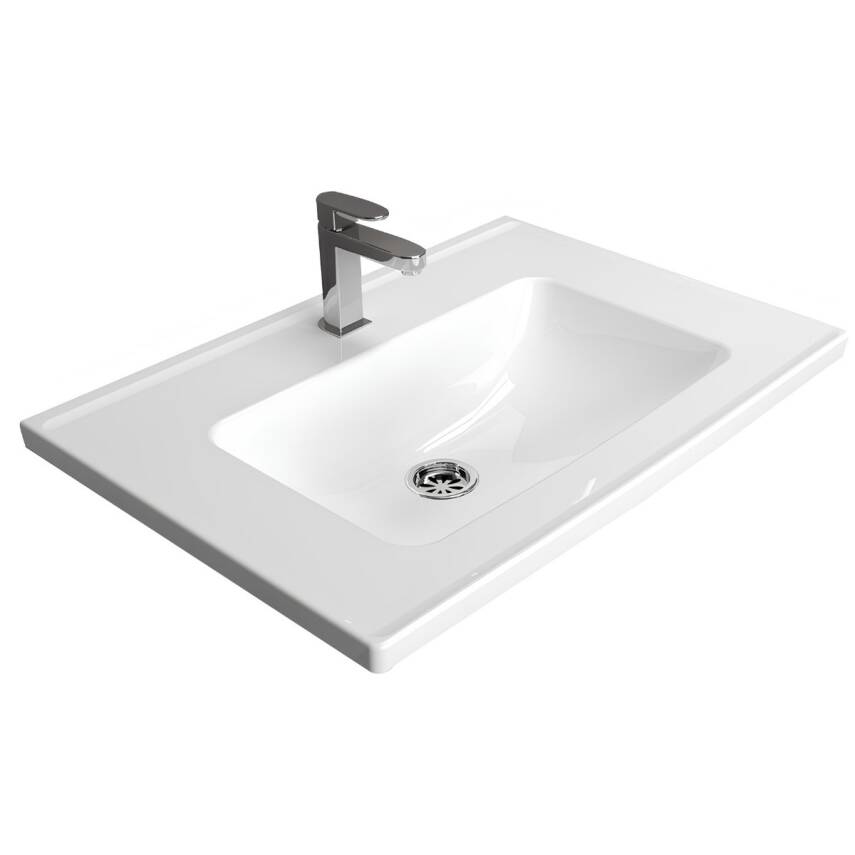 Turavit Bella Etajer Uyumlu Beyaz Lavabo 65x45 Cm BL0401 - 2