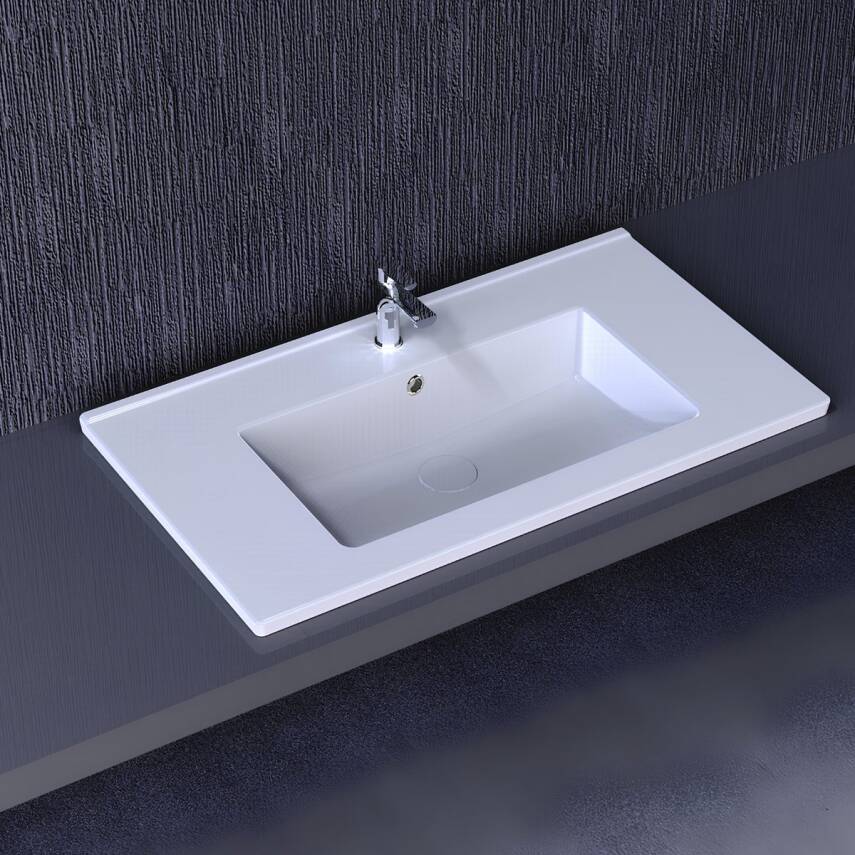 Turavit Bella Etajer Uyumlu Beyaz Lavabo 80x45 Cm BL0402 - 1