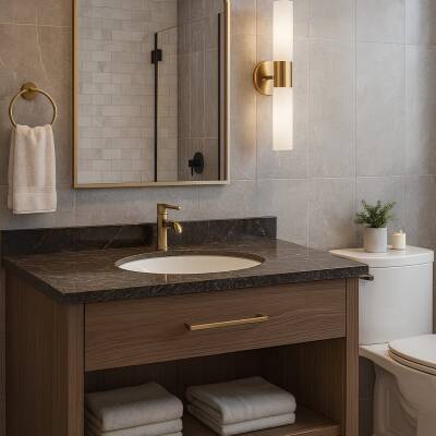 Turavit Hilton Oval Tezgâh Altı Batarya Deliksiz Beyaz Lavabo 37x47 Cm 5017