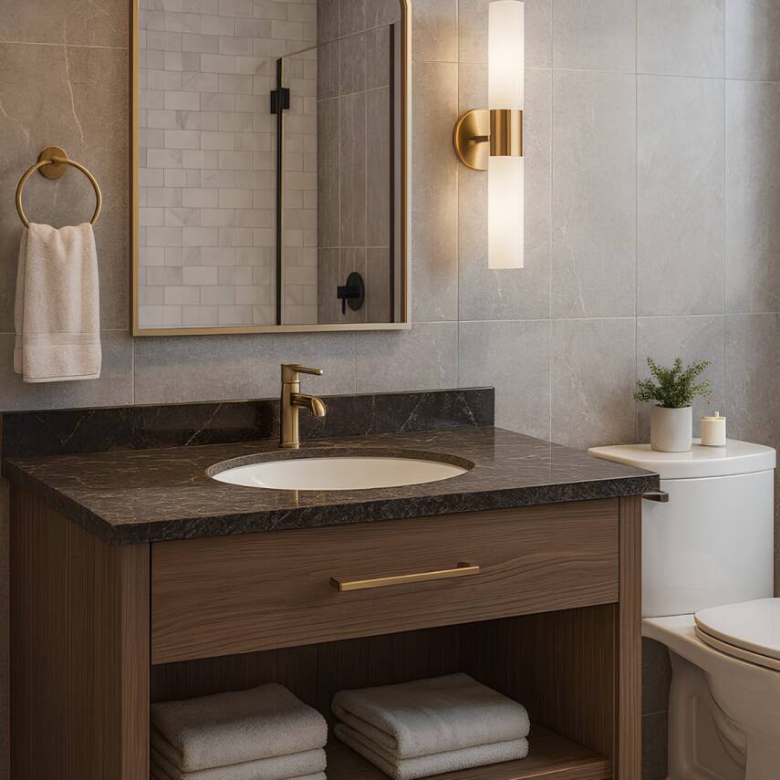 Turavit Hilton Oval Tezgâh Altı Batarya Deliksiz Beyaz Lavabo 37x47 Cm 5017 - 1