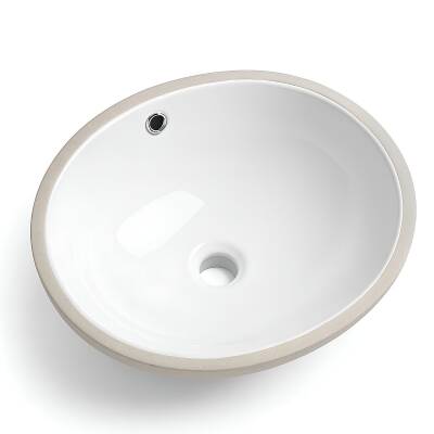 Turavit Hilton Oval Tezgâh Altı Batarya Deliksiz Beyaz Lavabo 37x47 Cm 5017 - 4