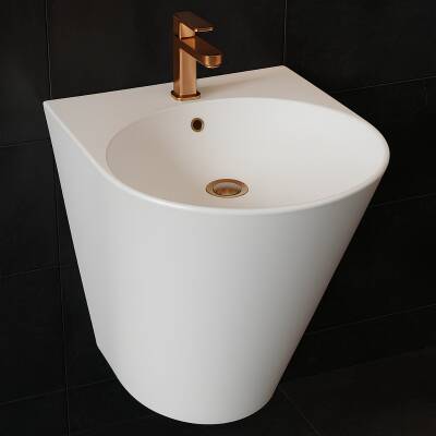 Turavit Iglo Monoblok Batarya Delikli Beyaz Lavabo IGL5910 - 2