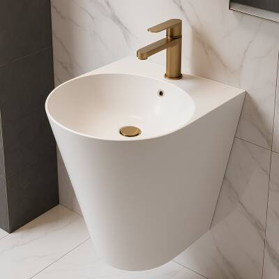 Turavit Iglo Monoblok Batarya Delikli Beyaz Lavabo IGL5910 - 3